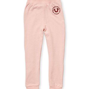 True Religion Glitter Logo Fleece Joggers Girl's M